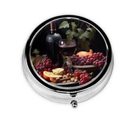 Pilulier rond pour fruits et vins, organiseur de médicaments quotidien, design facile à transporter.