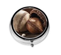 Pilulier rond rétro avec 3 compartiments - Petit pilulier portable pour voyage