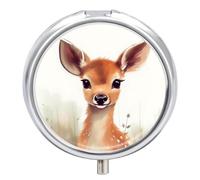 Pilulier rond Sika - 3 compartiments - Portable - Pour le voyage - Mini récipient compact pour médicaments - Distributeur de vitamines