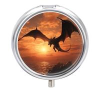 Pilulier Sea Sunset Flying Dragon Pilulier Pilulier Pilulier Organisateur de Pilulier Semainier Pilulier Organisateur Pilulier Petit Pilulier Conteneur pour Sac à Main
