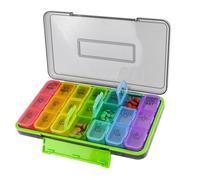 Pilulier Semaine Matin Midi Soir, Pillulier 7Jours Grande Capacite Plus Rangement Boite de Médicaments, Semainier Médicament BPA Free, Pilulier Journalier Rangement pour Voyage, Maison, Seniors