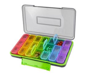 Pilulier Semaine Matin Midi Soir, Pillulier 7Jours Grande Capacite Plus Rangement Boite de Médicaments, Semainier Médicament BPA Free, Pilulier Journalier Rangement pour Voyage, Maison, Seniors