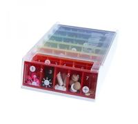 Anabox - Pilulier Semainier Anabox Arc en Ciel NUMBER - Organisateur de Médicaments 7 Jours 5 Cases par Jour - Boîte à Pilules Grande Capacité - Solide et Pratique - Sans BPA