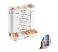 Pilulier Semainier 7 Jours, Compartiments Grand Format Matin Midi Soir Nuit, Organisation Simplifiée des Médicaments, Idéal pour Voyage, Maison de Retraite et Utilisation Quotidienne