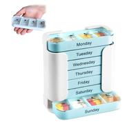 Pilulier Semainier 7 Jours, Compartiments Grand Format Matin Midi Soir Nuit, Organisation Simplifiée des Médicaments, Idéal pour Voyage, Maison de Retraite et Utilisation Quotidienne