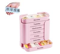 Pilulier Semainier 7 Jours, Compartiments Grand Format Matin Midi Soir Nuit, Organisation Simplifiée des Médicaments, Idéal pour Voyage, Maison de Retraite et Utilisation Quotidienne