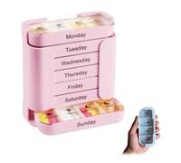 Pilulier Semainier 7 Jours, Compartiments Grand Format Matin Midi Soir Nuit, Organisation Simplifiée des Médicaments, Idéal pour Voyage, Maison de Retraite et Utilisation Quotidienne