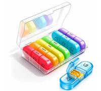 Pilulier Semainier 7 Jours, Matin Midi Soir, 21 Compartiments, Transparent | Pilulier 7 Jours, Fermeture Sécurisée, Jours Imprimés Lisibles, Idéale Pour Vitamines, à La Maison ou en Voyage