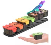 Pilulier Semainier 7 Jours, Pilulier Hebdomadaire 7 Compartiments pour Vitamines, Suppléments et Médicaments, Piluliers Medicaments, Grande Capacité Détachable et Facile à Ouvrir(Multicolore)