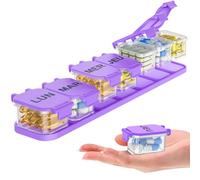 Pilulier Semainier 7 Jours, Pilulier Hebdomadaire 7 Compartiments pour Vitamines, Suppléments et Médicaments, Piluliers Medicaments, Grande Capacité Détachable et Facile à Ouvrir