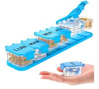 Pilulier Semainier 7 Jours, Pilulier Hebdomadaire 7 Compartiments pour Vitamines, Suppléments et Médicaments, Piluliers Medicaments, Grande Capacité Détachable et Facile à Ouvrir