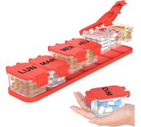 Pilulier Semainier 7 Jours,Pilulier Hebdomadaire 7 Compartiments Pour Vitamines,Suppléments Et Médicaments,Piluliers Medicaments,Grande Capacité Détachable Et Facile À Ouvrir.[O22]