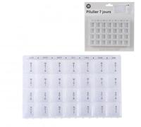 Pilulier Semainier Boite à Pilules Détachable 7 Jours Détachables Matin/Midi/Soir Hebdomadaire - 626
