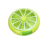 Pilulier Semainier Francais Matin et Soir, Rond 7 Jours 7 Compartiments Multicolores Hebdomadaire - Boîte à Pilules Organisateur Médicament pour Voyage