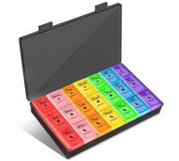 Pilulier Semainier Matin Midi Soir Nuit pour Voyage, Piluliers Medicaments 7 Jours 21 Compartiments, de Grande Capacite pour Poche ou Poche de Pantalon, pour Vitamines, Suppléments et Médicaments