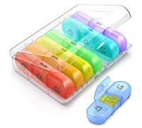 Pilulier Semainier Matin Midi Soir, Semainier Medicament 7 jours 21 Compartiments 3 Fois par Jour, Grand Pilluliers Medicaments, Pilulier Hebdomadaire Boîte à Medicaments pour Vitamines et Médicaments