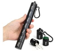 Pilulier Semainier Métal Compact - Boîte à Pilules 7 Jours Étanche et Robuste avec Compartiments Amovibles - Organiseur Médicaments Portable pour Voyage, Randonnée, EDC