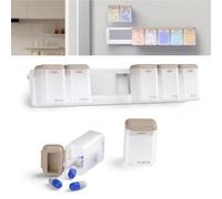 Pilulier Semainier, Pillulier 7jours Grande Capacite Plus Rangement Boite De MéDicaments, MagnéTique Semainier Medicament, DéTachable, Distributeur De MéDicaments Facile à Utiliser (C)