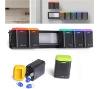 Pilulier Semainier, Pillulier 7jours Grande Capacite Plus Rangement Boite De MéDicaments, MagnéTique Semainier Medicament, DéTachable, Distributeur De MéDicaments Facile à Utiliser (B)