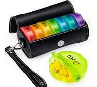 Pilulier Semainier,Pilulier 7Jours Dose 2 fois par jour,Semainier Medicament 7 Jours 14 Compartiments,Matériaux Sans Bisphénol A et Sûrs,Pour les Huiles de Poisson,les Vitamines