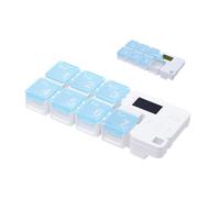 Pilulier | Stockage avec rappel intelligent à batterie | Étui pour pilules de 7 jours | Pour suppléments et vitamines Voyage Maison Bureau