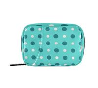 Pilulier tendance à pois turquoise blanc pour voyage avec compartiments détachables, organisateur de pilules de voyage pratique pour sac à main