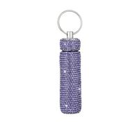 Pilulier tendance en alliage d'aluminium avec strass étincelants pour voyage et usage quotidien