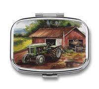 Pilulier Tractor on the Farm - Pilulier à 2 compartiments - Petit pilulier mignon
