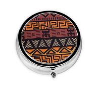Pilulier tribal africain à 3 compartiments pour poche ou portefeuille, organiseur décoratif en métal pour vitamines, cadeaux uniques