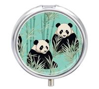 Pilulier vert mignon rond portable pour médicaments comprimés vitamines organisateur pour sac à main poche