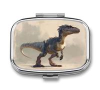 Pilulier vintage dinosaure 2 compartiments portable pilulier de voyage pour poche sac à main