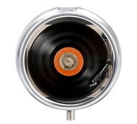 Pilulier vintage en vinyle avec miroir, 3 compartiments, portable, rond, pilulier hebdomadaire, pour poche ou sac à main, médicaments quotidiens