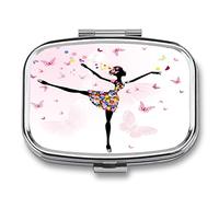 Pilulier Voyage Danseuse Vitamine Pilulier 2 Boîte De Rangement Boîte À Pilules D'huile De Poisson