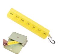 pilulier7 Compartiments 15x3x2cm - pilulierde Voyage Rectangulaire Transparent | Mini stockage de médicaments portable résistant à l'humidité pour les médicaments quotidiens, sac à main, utilisation