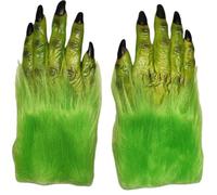 PILUZEAT Gants Halloween Noël Masque Costume Réalistes Monstres Universels en latex Vert Fourrure Adulte Homme Femme Déguisement Carnaval Cosplay Masquerade Nouvel An Fête à Thème Familiale
