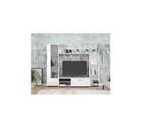 PILVI Meuble TV - Blanc mat - L 220,4 x P41,3 x H177,5 cm