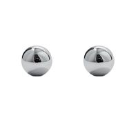 PILYON Bouton De Meuble Boutons De Porte De Garde-Robe Plaqués Argent Chromé 2Pièces Boule En Laiton Et Poignées Bouton De Tiroir De Meuble À Un Trou Argent Diameter20mm