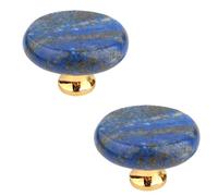 PILYON Bouton Placard 2 Pièces Pierre Naturelle Cristal Bouton Armoires De Cuisine Porte Tiroir Poignée Boîte À Bijoux Décoration Poignée Lapis Lazuli