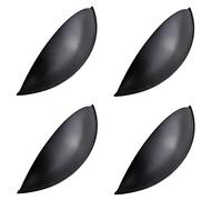 PILYON Poignée Bouton 4 Pièces Poignée Coquille Poignée De Tiroir Montée En Surface Poignée Demi-Ronde, A-96mm Noir