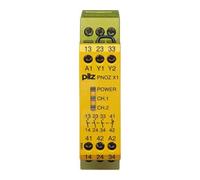 pilz Pilz Dispositif d'arrêt d'urgence 24VAC/DC 3n/o 1n/c PNOZ X1, 774300 Quantité:1