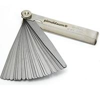 PIMALDAUM Jauge d’Épaisseur en Acier au Manganèse - 13/17 / 20/28 / 32 lames - Jeu de cales de précision pour réglages mécaniques - 1 pièce (32 Antennes)