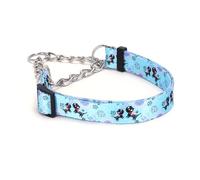 Pimaodog Martingale Collier pour chien avec chaîne en acier inoxydable - Collier de dressage à chaîne limitée pour un dressage sans traction - Motifs floraux multicolores mignons - Collier
