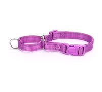 Pimaodog Martingale - Collier réfléchissant pour chien avec boucle à dégagement rapide réglable en nylon pour chiots, chiens de petite, moyenne et grande taille (taille S, violet)