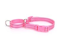 Pimaodog Martingale - Collier réfléchissant pour chien avec boucle à dégagement rapide réglable en nylon pour chiots, chiens de petite, moyenne et grande taille (taille S, rose)