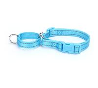 Pimaodog Martingale - Collier réfléchissant pour chien avec boucle à dégagement rapide réglable en nylon pour chiots, chiens de petite, moyenne et grande taille (taille L, bleu clair)