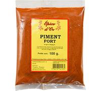 Piment Fort Poudre 100g - Epice d'Or, 100% Naturel, sans colorant, sans additifs, sans arôme artificiel, sans conservateur