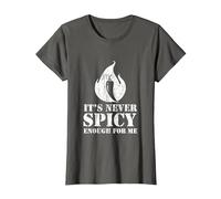 Piment Rouge pour Hot Spicy Lovers Repas et Sauce T-Shirt, Femme, Asphalte, XS