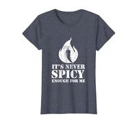Piment Rouge pour Hot Spicy Lovers Repas et Sauce T-Shirt, Femme, Bleu Chiné, M