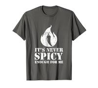 Piment Rouge pour Hot Spicy Lovers Repas et Sauce T-Shirt, Homme, Asphalte, 5XL