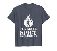 Piment Rouge pour Hot Spicy Lovers Repas et Sauce T-Shirt, Homme, Bleu Chiné, 5XL